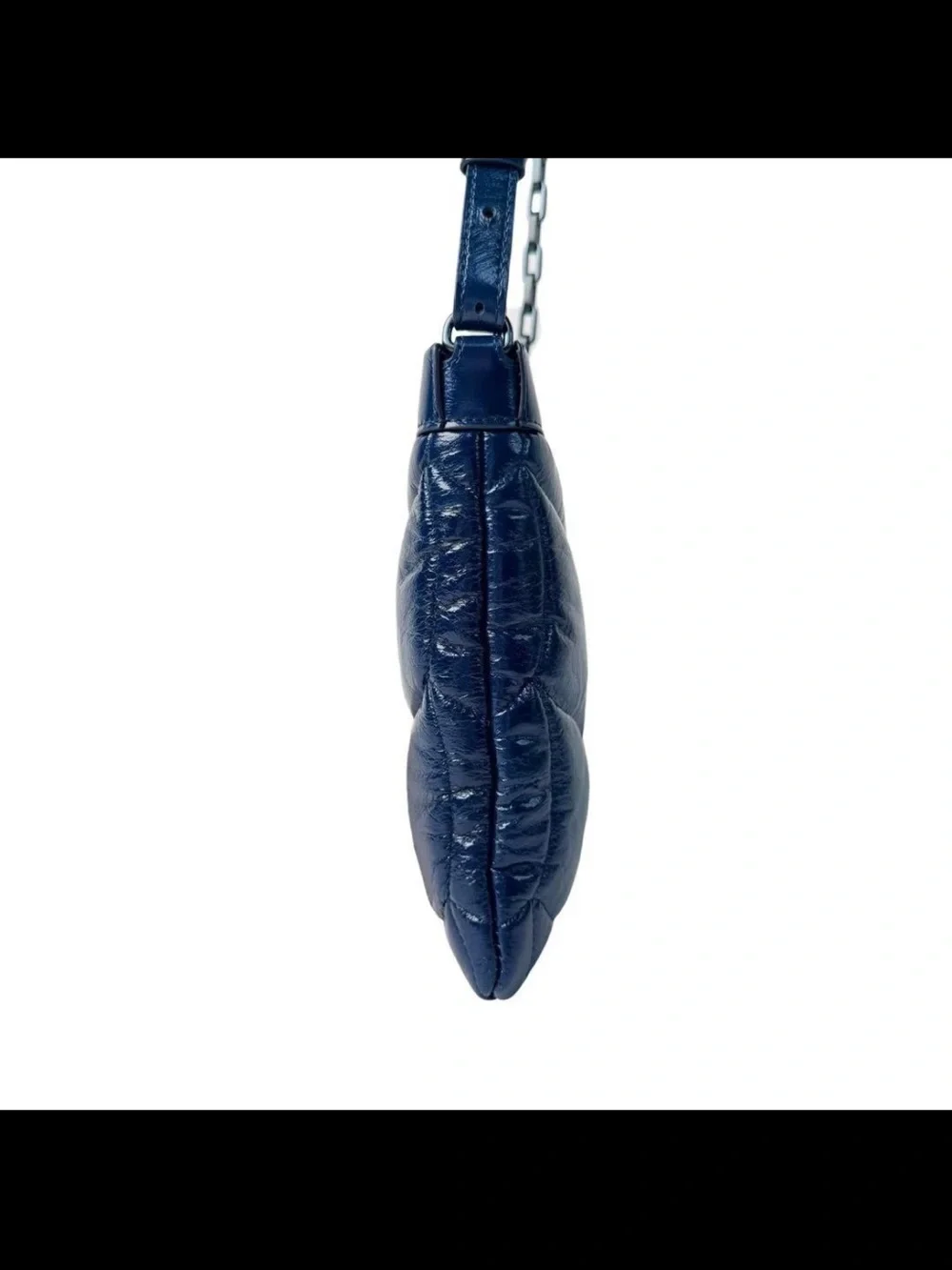 Mulberry Patent Quilted Crossbody in Navy